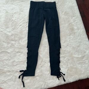 NWOT Puma black tie bottom joggers size XS